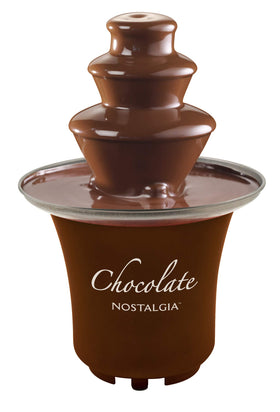 Nostalgia 3-tier fondue fountain base shines as an elegant party centerpiece