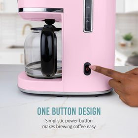 Nostalgia 50-ounce carafe is dishwasher safe for easy cleanup.