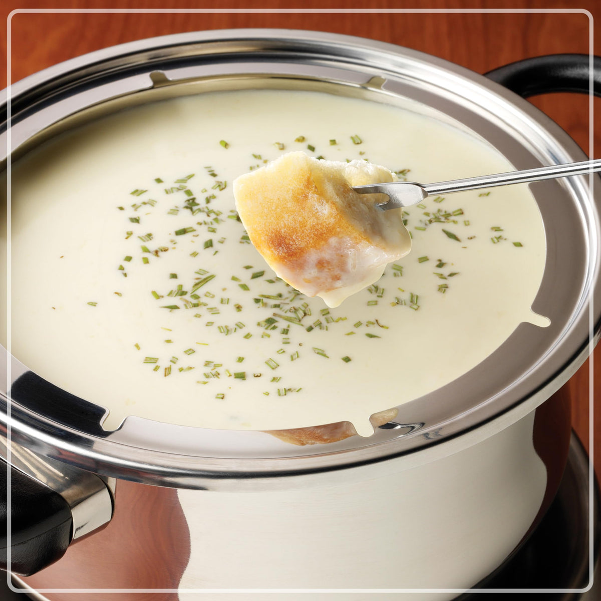 Nostalgia 6-Cup fondue pot durable stainless steel for long-lasting use