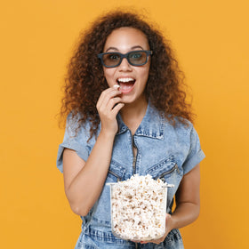 Nostalgia popcorn ready-to-serve bowl for a quick movie-night ritual