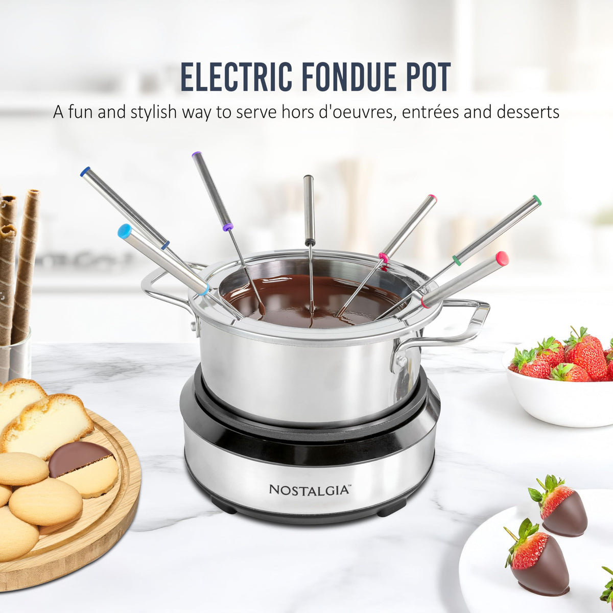 Nostalgia chocolate-melting insert delivers smooth melts for desserts.