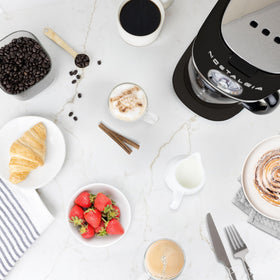 Nostalgia Classic one-button brewing for fast, convenient coffee.