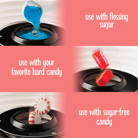 Close-up of sugar scoop and extractor head for easy setup.