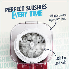 Nostalgia frozen drink maker with 3-way switch for simple freeze, off, dispense.