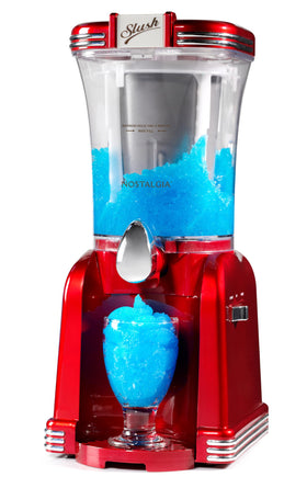 Nostalgia frozen drink maker with 32-ounce chamber for party-size batches.