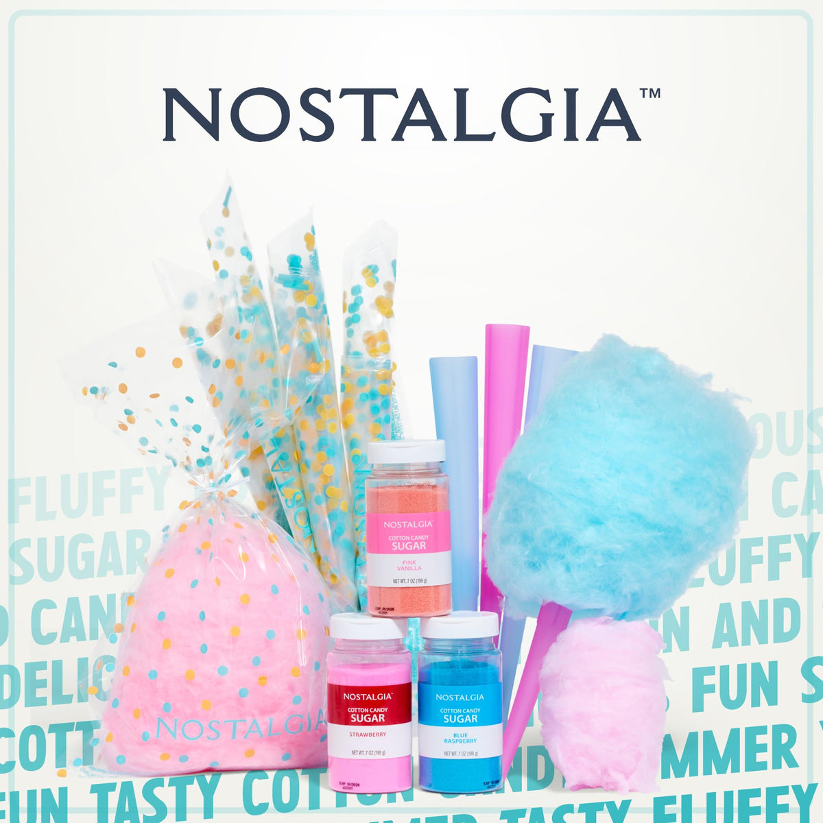 Nostalgia FSCC8 clear bags and ties for party-ready portions