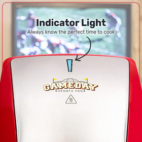 Nostalgia Game Day grill with cord storage for tidy setups.
