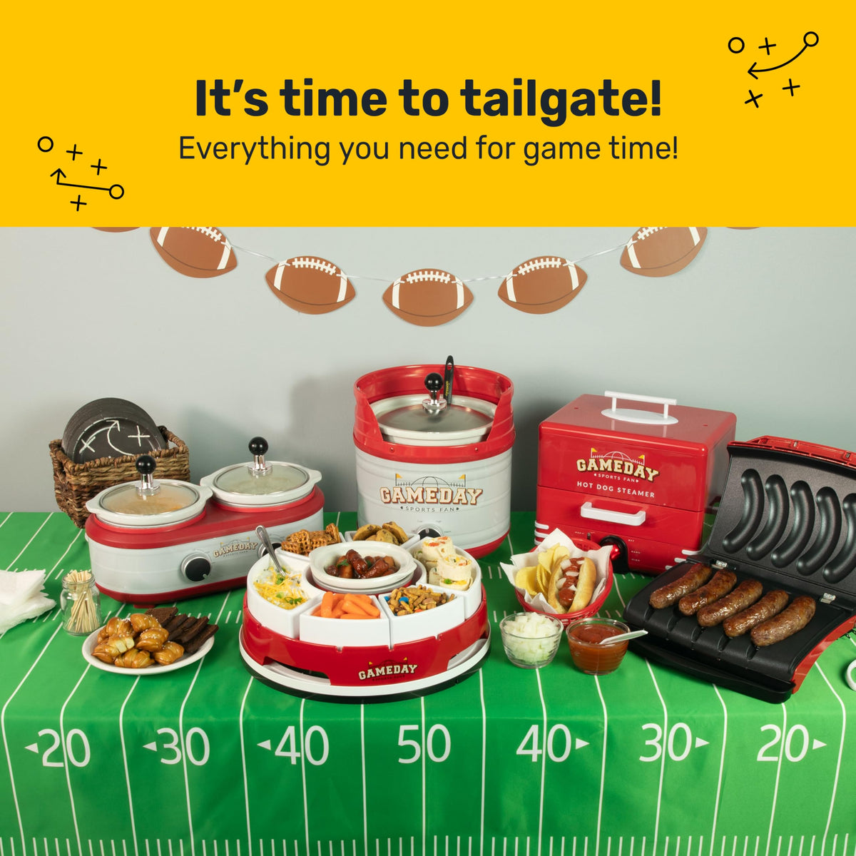 Nostalgia Game Day non-stick surface simplifies cleaning after grilling.