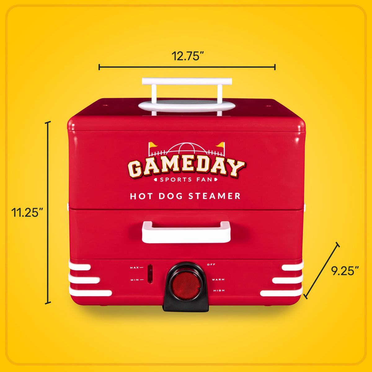 Nostalgia hot dog steamer crowd-ready design suits casual gatherings