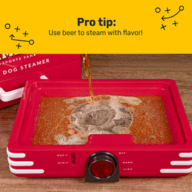 Nostalgia hot dog steamer pot stickers ready for crowd-pleasing bites