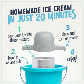Nostalgia ice cream maker in action churning creamy frozen desserts.