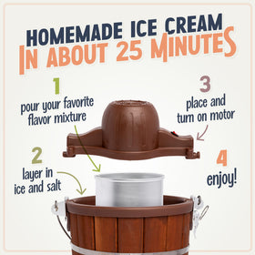 Nostalgia ice cream maker with soft-serve feature enables kid-friendly desserts