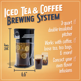 Nostalgia infuser chamber and shower head ensure even flavor extraction.