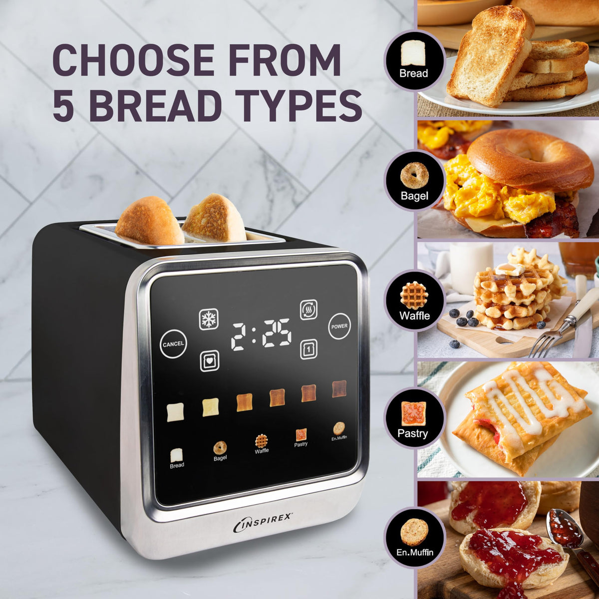 Nostalgia Inspirex single-slot mode is ideal for focused toasting.