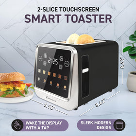 Nostalgia Inspirex toaster top controls highlight quick access and intuitive menu.