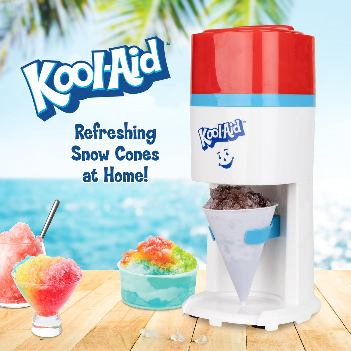 Nostalgia Kool-Aid Shave Ice Machine top detail showing blades