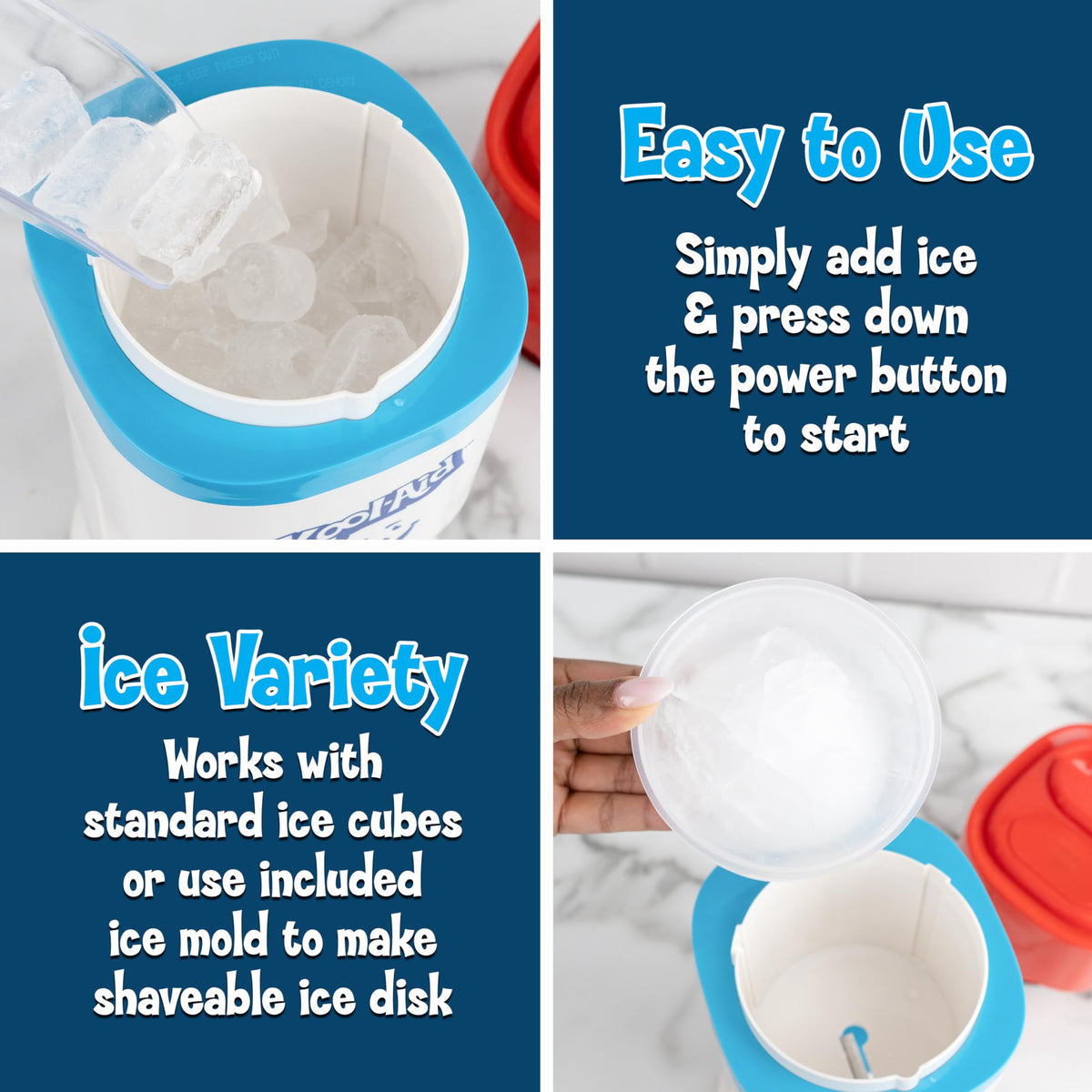 Nostalgia Kool-Aid Snow Cone Cup Holder in use during service