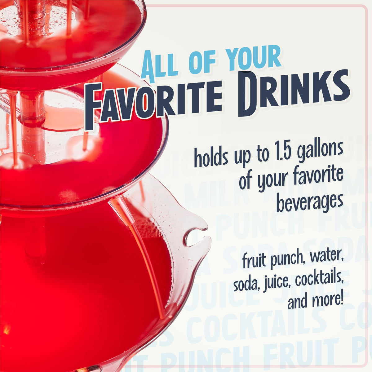 Nostalgia LPF230 includes eight 6-ounce reusable cups for quick serving.