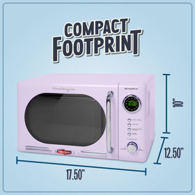 Nostalgia microwave interior easy to clean for everyday maintenance.