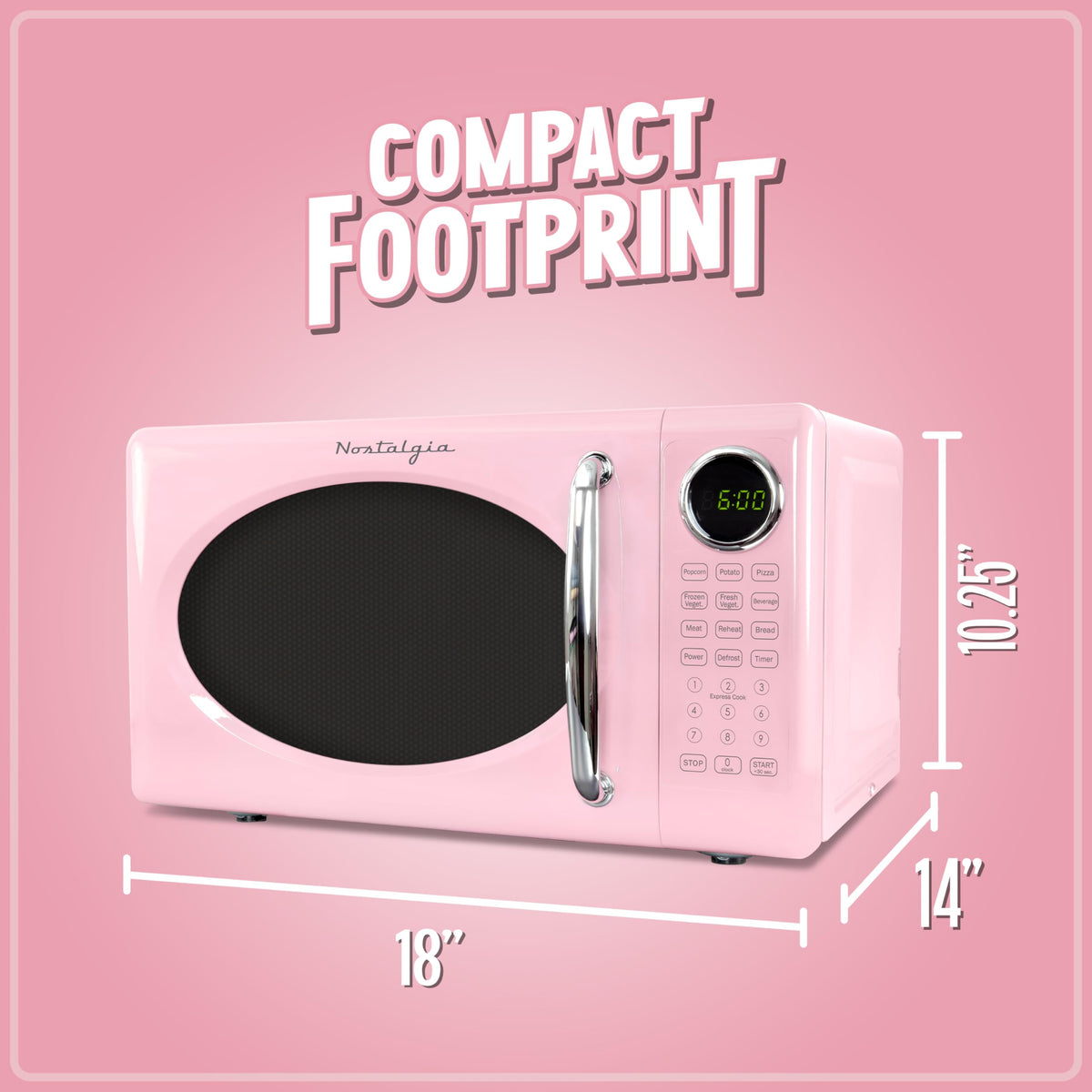 Nostalgia microwave digital clock display helps precise timing
