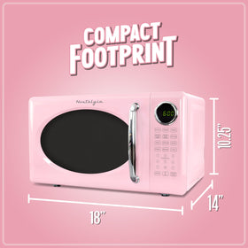 Nostalgia microwave digital clock display helps precise timing
