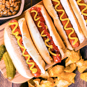 Nostalgia Oscar Mayer steamer served hot dogs with buns at gatherings.