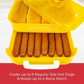 Nostalgia Oscar Mayer diner steamer with two dials makes prep simple.