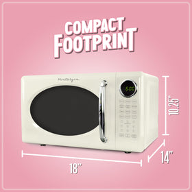Nostalgia eight auto-cook presets simplify reheating and cooking.