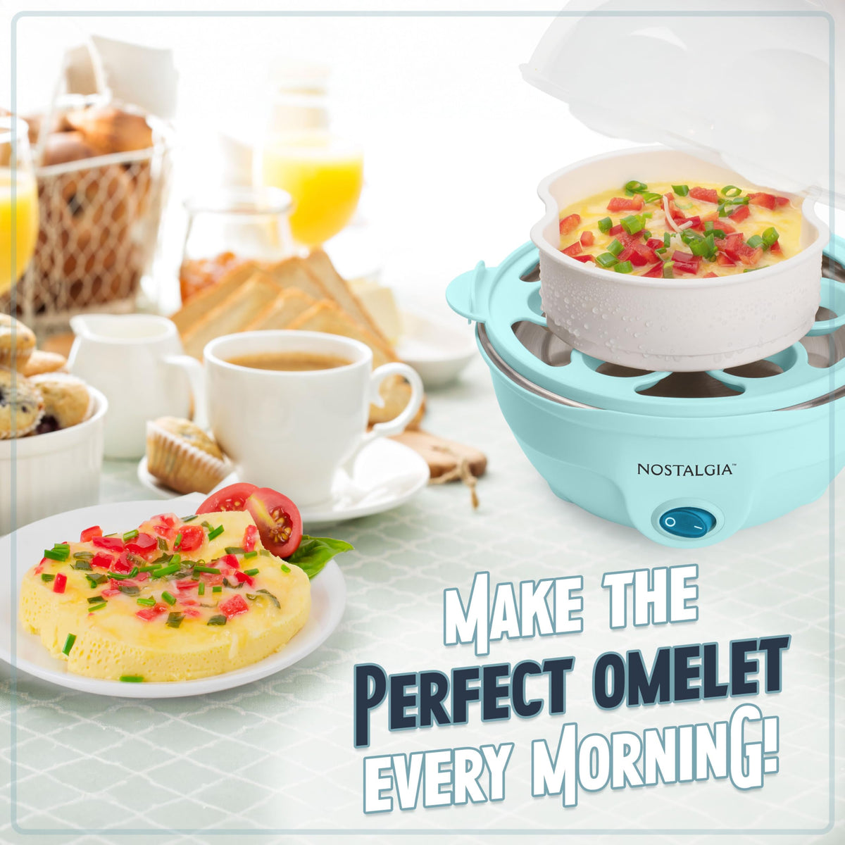 Nostalgia scrambled eggs in bowl ready for a fast, fluffy meal