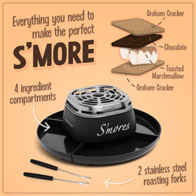 Nostalgia smores station setup facilitates effortless dessert assembly.