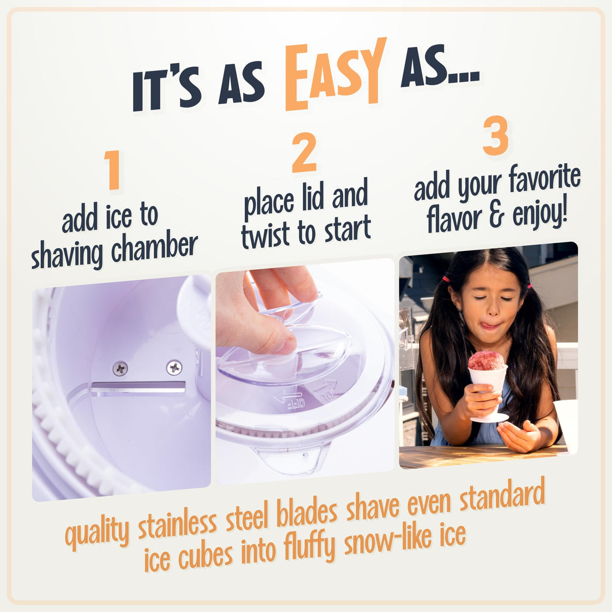 Nostalgia machine compatible with snow cone kits for customization