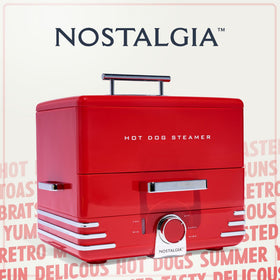 Nostalgia steamer water window helps manage steam for perfect results.