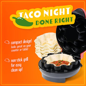 Nostalgia dessert bowls: use the tortilla bowl maker for sweet treats