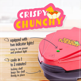 Nostalgia tortilla bowl maker with nonstick surface for easy cleaning
