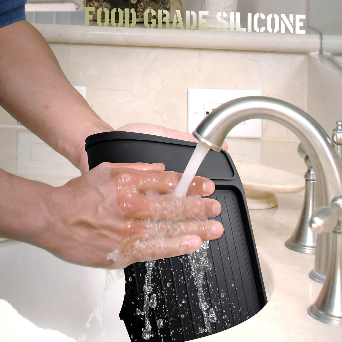 NOTSEK durable barista station mat helps prevent spills during sessions.