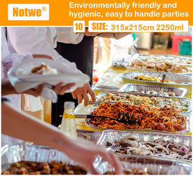 Notwoe 6.9x4.3 pan size for compact servings and transport.
