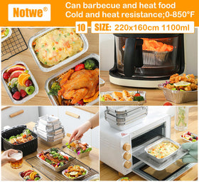 Notwoe lids help cover meals for prep and travel.