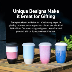 Nova Ceramics Astral Bloom mug microwave-safe convenience for quick reheats.