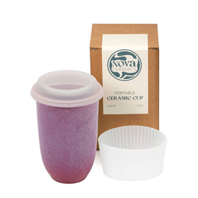 Nova Ceramics Astral Bloom travel mug design highlights a unique pattern for on-the-go coffee