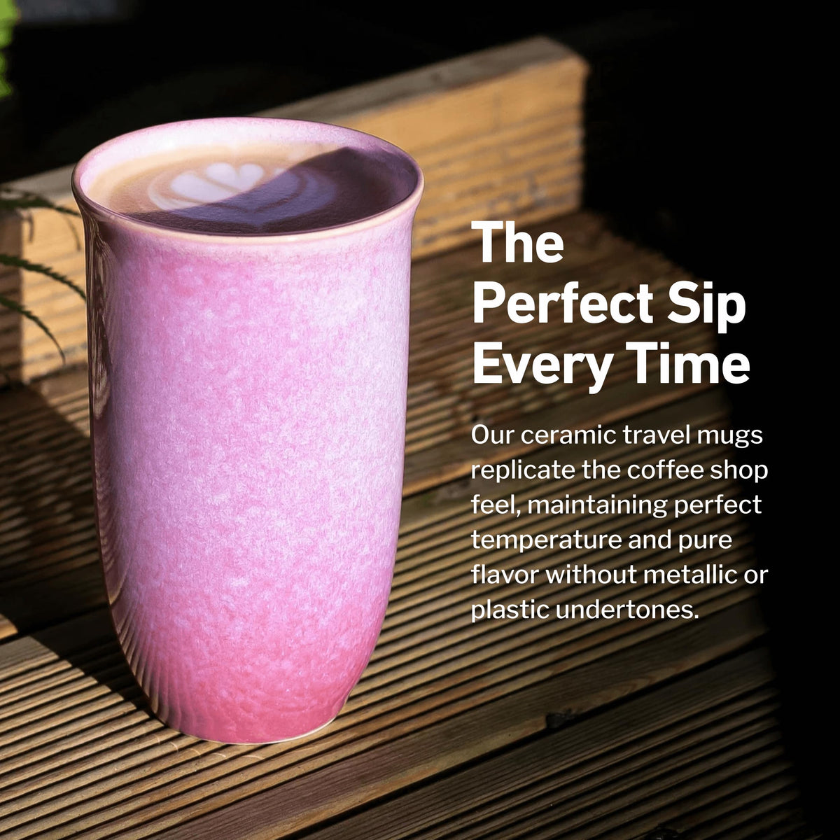 Nova Ceramics Astral Bloom mug two-tone pink purple swirl, eye-catching design.