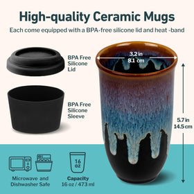 Nova Ceramics Monsoon tumbler, black base closeup showcasing unique texture and style.