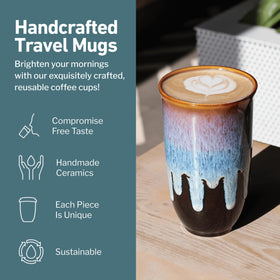 Nova Ceramics tumbler with lid detached, easy cleaning and versatile daily use.