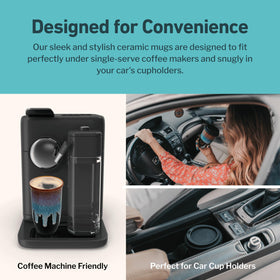 Nova Ceramics microwave and dishwasher safe mug, easy cleanup after coffee rituals.