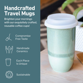Nova Ceramics Emerald two-tone glaze highlights craft, keeps coffee tasting fresh on trips