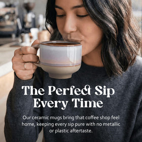 Nova Ceramics large-capacity mug perfect for lattes and cappuccinos.