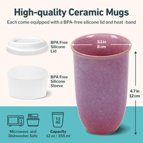 Nova Ceramics mug fits in car cup holders for easy sipping during commutes