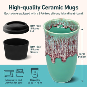 Nova Ceramics Nebula 16 oz capacity mug for daily beverages