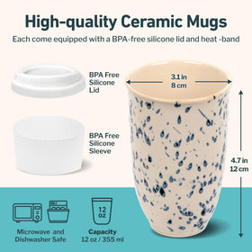 Nova Ceramics Orchid travel mug handle for a comfortable grip