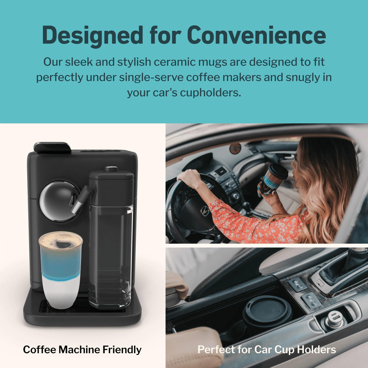 Nova Ceramics Travel Coffee Tumbler reusable eco-friendly design helps reduce waste during coffee