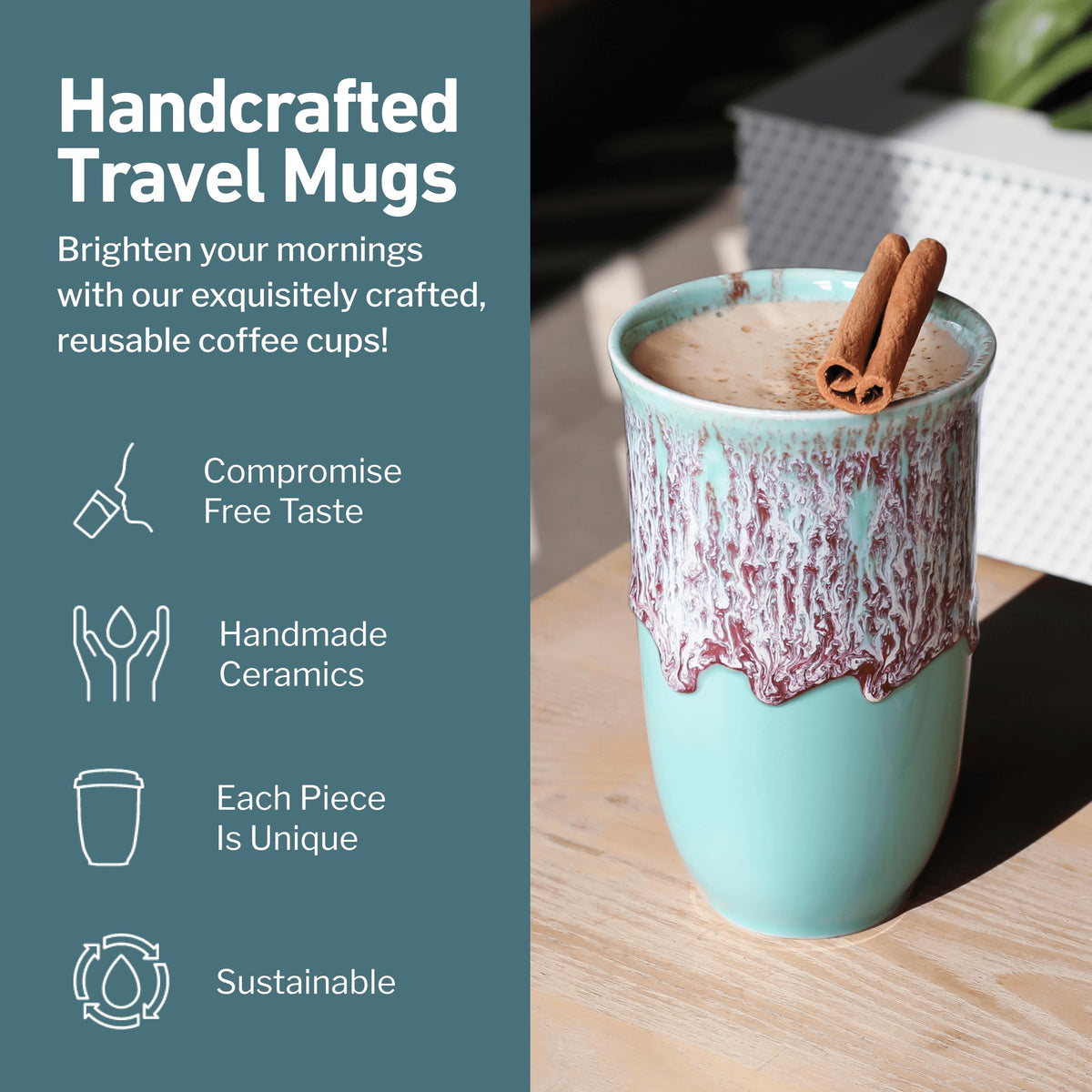 Nova Ceramics Nebula travel mug lid with secure fit for spill-free commuting